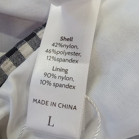 NEW Andie Bikini Bottom Large Black White Swim Vacation GINGHAM Resort - Picture 5 of 5